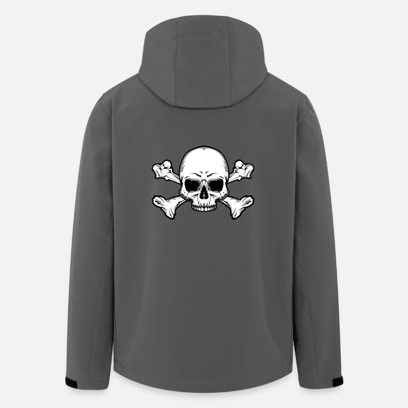 Crâne avec des os - Veste softshell homme en polyester recyclé Stanley/Stella - charbon