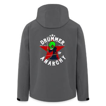 Insane Drummer - Drümmer öf Änarchy - Recycelte Männer Softshell-Jacke von Stanley/Stella - Anthrazit - Hinten - AI Model Male 185 light (185cm)