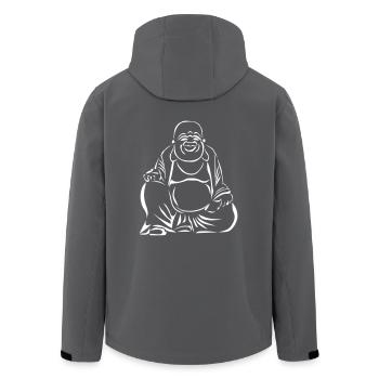 Fetter Buddha - Recycelte Männer Softshell-Jacke von Stanley/Stella - Anthrazit - Hinten - AI Model Male 185 light (185cm)