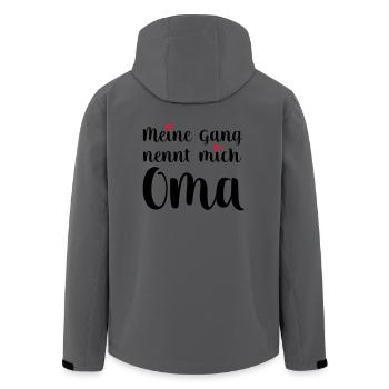 Oma - Recycelte Männer Softshell-Jacke von Stanley/Stella - Anthrazit - Hinten - AI Model Male 185 light (185cm)