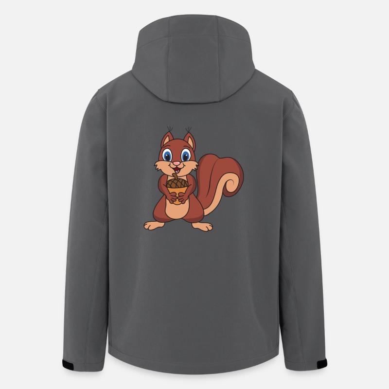 Eichhörnchen - Recycelte Männer Softshell-Jacke von Stanley/Stella - Anthrazit