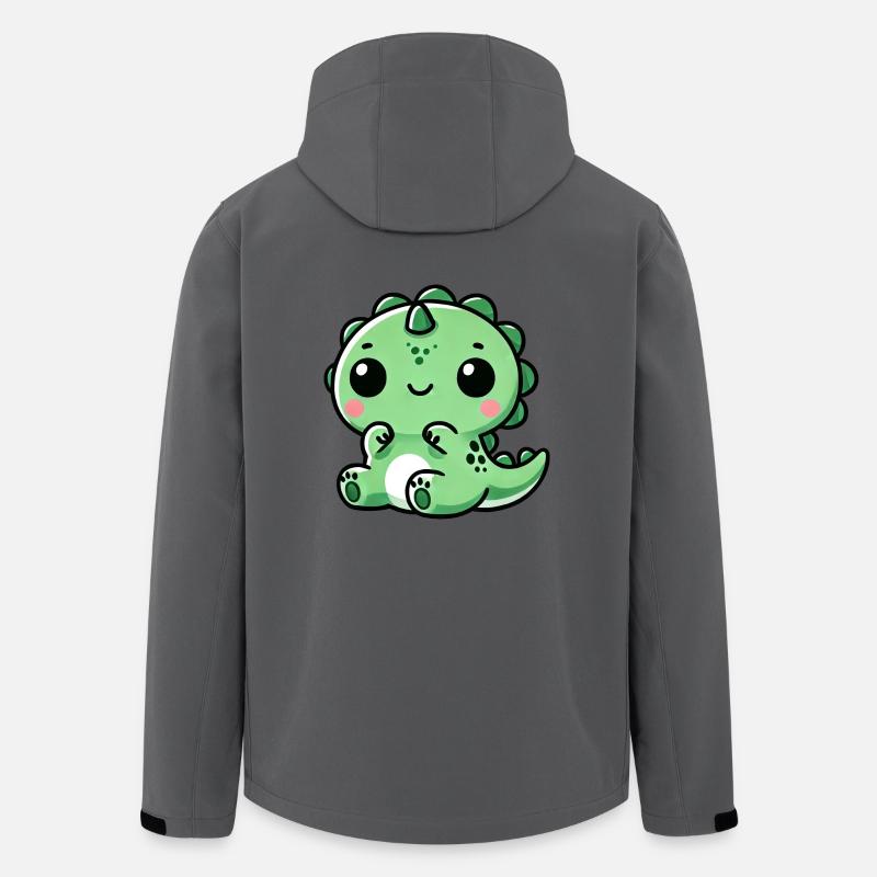 Cute Dino T-Rex Chibi - Men’s Recycled Softshell Jacket by Stanley/Stella - anthracite