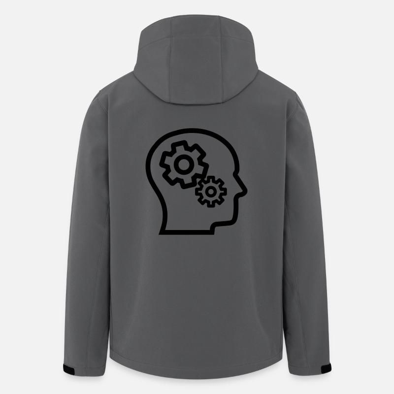 Brain, thinking, pondering, thinking - Men’s Recycled Softshell Jacket by Stanley/Stella - anthracite