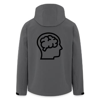 Denken, Gehirn, Hirn - Recycelte Männer Softshell-Jacke von Stanley/Stella - Anthrazit - Hinten - AI Model Male 185 light (185cm)
