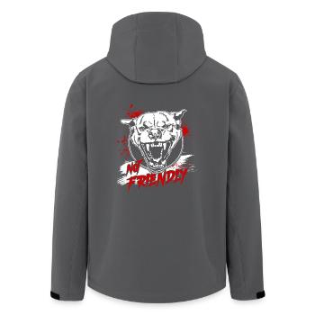 Not Friendly Spruch Hunde Hund Wilsigns - Recycelte Männer Softshell-Jacke von Stanley/Stella - Anthrazit - Hinten - AI Model Male 185 light (185cm)