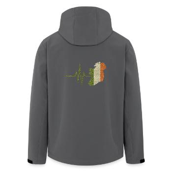 Mein Herz schlägt für Irland irisch Heimatland - Recycelte Männer Softshell-Jacke von Stanley/Stella - Anthrazit - Hinten - AI Model Male 185 light (185cm)