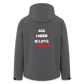 All I Need Is Kebab - Für Döner Fans - Recycelte Männer Softshell-Jacke von Stanley/Stella - Anthrazit - Hinten - AI Model Male 185 light (185cm)