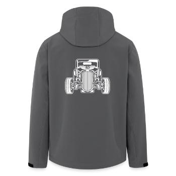 Hot Rod / Rat Rod 07_weiß - Recycelte Männer Softshell-Jacke von Stanley/Stella - Anthrazit - Hinten - AI Model Male 185 light (185cm)