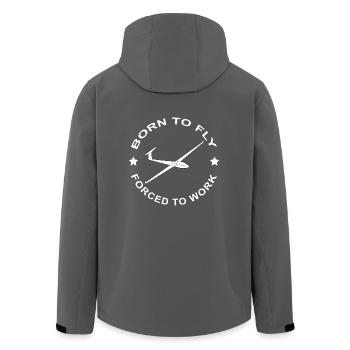Born to Fly - Segelflieger Gliding - Recycelte Männer Softshell-Jacke von Stanley/Stella - Anthrazit - Hinten - AI Model Male 185 light (185cm)