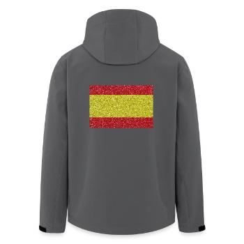 Spanien Flagge Fahne Glitzer spanische Flagge - Recycelte Männer Softshell-Jacke von Stanley/Stella - Anthrazit - Hinten - AI Model Male 185 light (185cm)