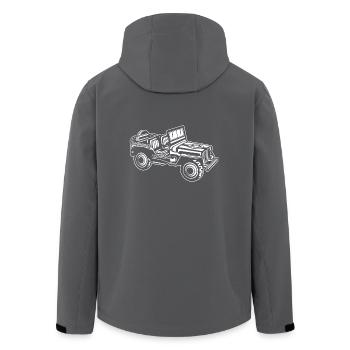 Geländewagen / Jeep SUV 01_weiß - Recycelte Männer Softshell-Jacke von Stanley/Stella - Anthrazit - Hinten - AI Model Male 185 light (185cm)