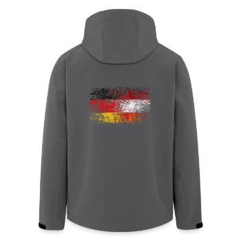 Deutschland Österreich 002 - Recycelte Männer Softshell-Jacke von Stanley/Stella - Anthrazit - Hinten - AI Model Male 185 light (185cm)