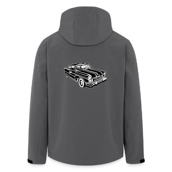 Chevy Cadilac / Muscle Car 02_schwarz weiß - Recycelte Männer Softshell-Jacke von Stanley/Stella - Anthrazit - Hinten - AI Model Male 185 light (185cm)