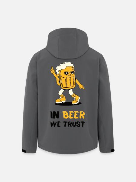 In Beer We Trust - Men’s Recycled Softshell Jacket by Stanley/Stella - anthracite