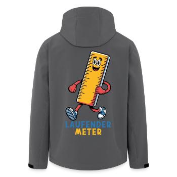 Running meter - Men’s Recycled Softshell Jacket by Stanley/Stella - anthracite - Back - AI Model Male 185 light (185cm)