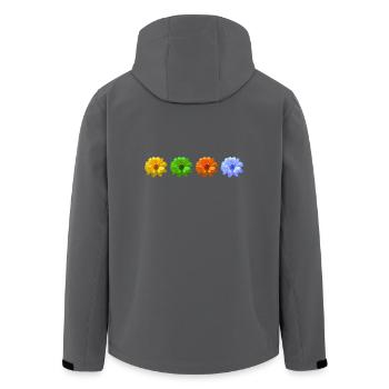 blumen flowers pflanzen plants garten garden2 - Recycelte Männer Softshell-Jacke von Stanley/Stella - Anthrazit - Hinten - AI Model Male 185 light (185cm)