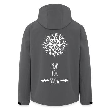 Pray For Snow - Recycelte Männer Softshell-Jacke von Stanley/Stella - Anthrazit - Hinten - AI Model Male 185 light (185cm)