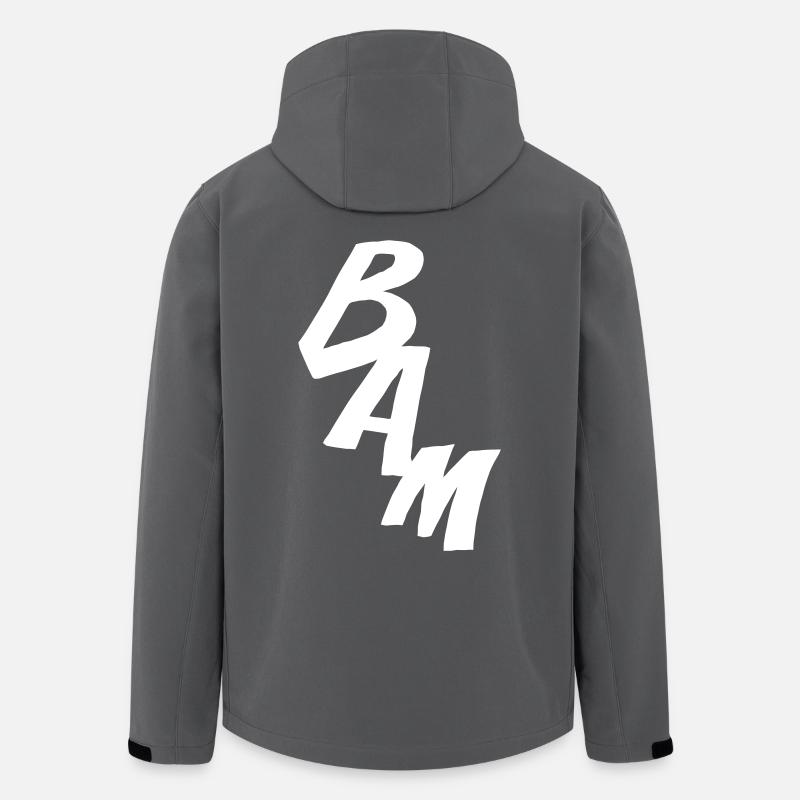 BAM - Comic-Style - Recycelte Männer Softshell-Jacke von Stanley/Stella - Anthrazit