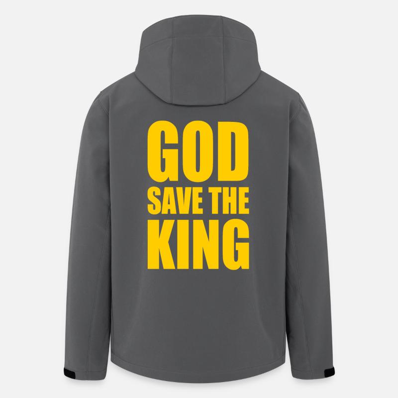 god save the king - Recycelte Männer Softshell-Jacke von Stanley/Stella - Anthrazit