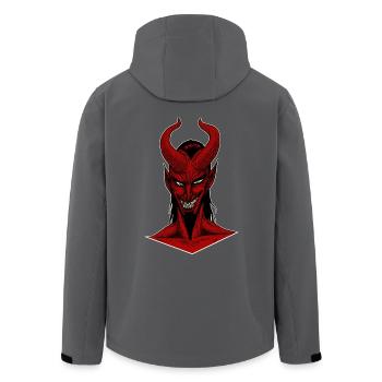 DEMON - Recycelte Männer Softshell-Jacke von Stanley/Stella - Anthrazit - Hinten - AI Model Male 185 light (185cm)