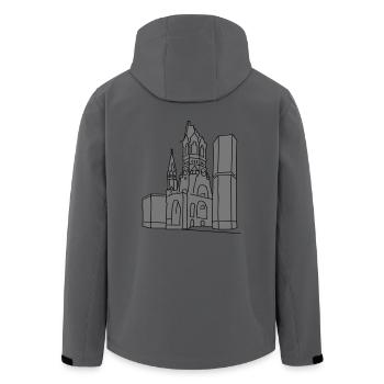 Gedächtniskirche Berlin 2 - Recycelte Männer Softshell-Jacke von Stanley/Stella - Anthrazit - Hinten - AI Model Male 185 light (185cm)