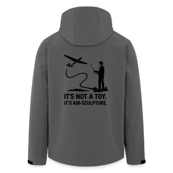 0005 air sculpture - Recycelte Männer Softshell-Jacke von Stanley/Stella - Anthrazit - Hinten - AI Model Male 185 light (185cm)