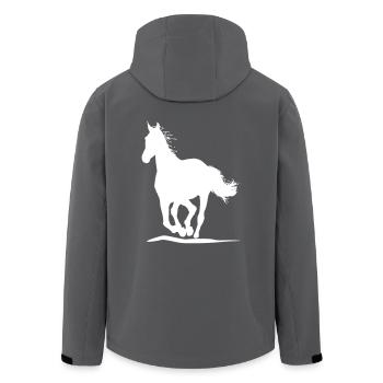 Running Horse - Recycelte Männer Softshell-Jacke von Stanley/Stella - Anthrazit - Hinten - AI Model Male 185 light (185cm)