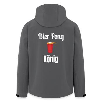 Bier Pong Alkohol Trinkspiel Party T-Shirt Shirts - Recycelte Männer Softshell-Jacke von Stanley/Stella - Anthrazit - Hinten - AI Model Male 185 light (185cm)