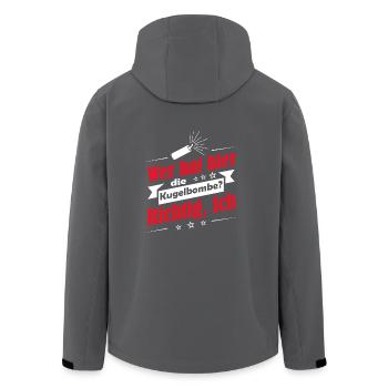 Kugelbombe, Silvester, Knallkörper,Böller, pyro - Recycelte Männer Softshell-Jacke von Stanley/Stella - Anthrazit - Hinten - AI Model Male 185 light (185cm)