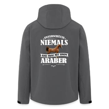Araber Pferde Shirt-UNF - Recycelte Männer Softshell-Jacke von Stanley/Stella - Anthrazit - Hinten - AI Model Male 185 light (185cm)