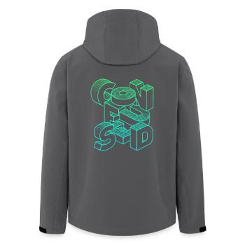 verwirrt - Recycelte Männer Softshell-Jacke von Stanley/Stella - Anthrazit - Hinten - AI Model Male 185 light (185cm)