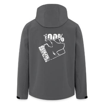 AUSTRALIAN SHEPHERD 100 - Recycelte Männer Softshell-Jacke von Stanley/Stella - Anthrazit - Hinten - AI Model Male 185 light (185cm)