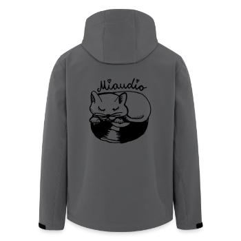 miaudio 1 - Men’s Recycled Softshell Jacket by Stanley/Stella - anthracite - Back - AI Model Male 185 light (185cm)