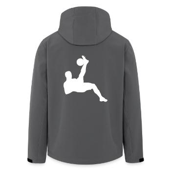 Fußball Spieler Fussball Fußballer Fussballer - Recycelte Männer Softshell-Jacke von Stanley/Stella - Anthrazit - Hinten - AI Model Male 185 light (185cm)