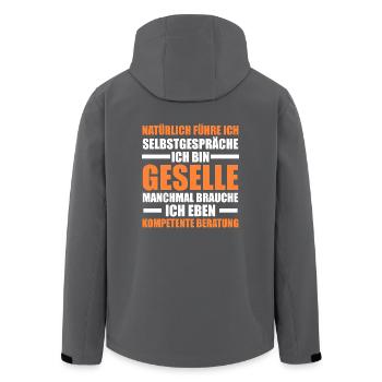 Geselle Handwerk Gesellenbrief Geschenk - Recycelte Männer Softshell-Jacke von Stanley/Stella - Anthrazit - Hinten - AI Model Male 185 light (185cm)