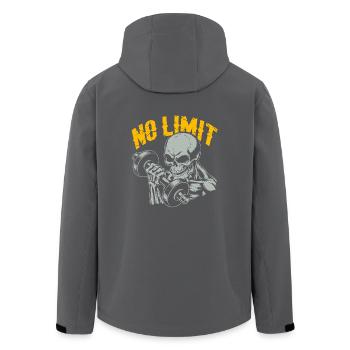 Bodybuilding Skull Workout and No Limit - Recycelte Männer Softshell-Jacke von Stanley/Stella - Anthrazit - Hinten - AI Model Male 185 light (185cm)