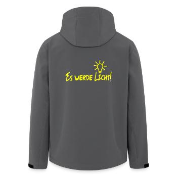 Es werde Licht! - Recycelte Männer Softshell-Jacke von Stanley/Stella - Anthrazit - Hinten - AI Model Male 185 light (185cm)