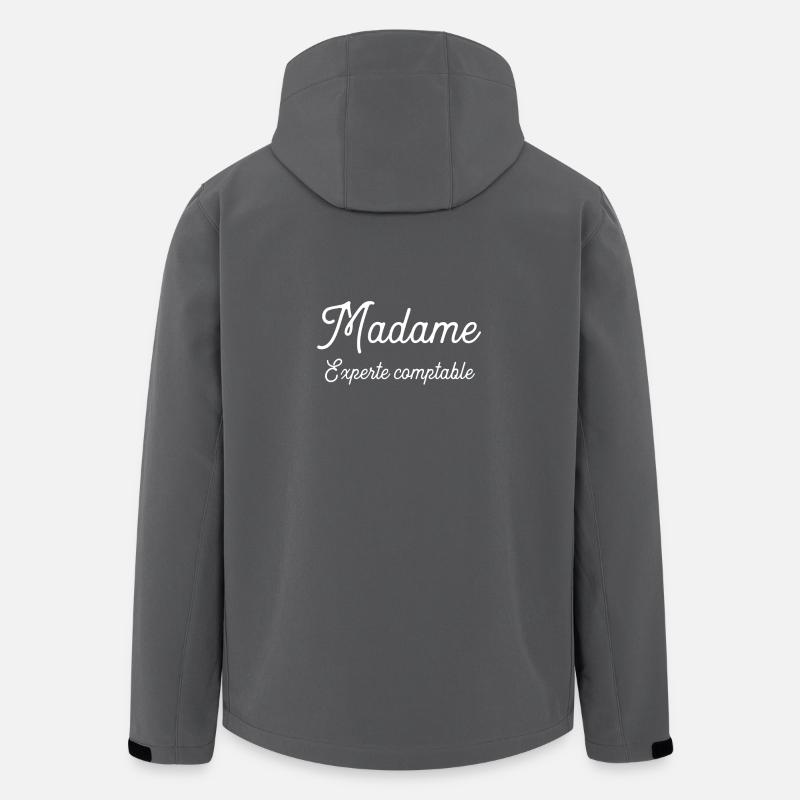 Madame Experte comptable cadeau - Veste softshell homme en polyester recyclé Stanley/Stella - charbon