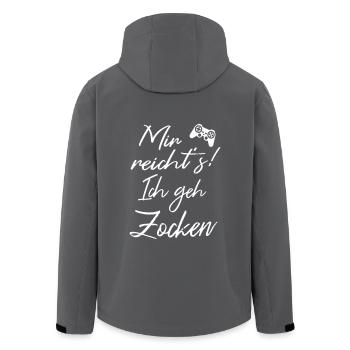 Gamer Zocker zocken Controller Sprüche lustig - Recycelte Männer Softshell-Jacke von Stanley/Stella - Anthrazit - Hinten - AI Model Male 185 light (185cm)