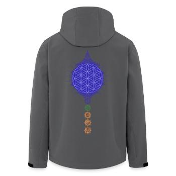 Spiritualität Heilige Geometrie Lotusblume Zen - Recycelte Männer Softshell-Jacke von Stanley/Stella - Anthrazit - Hinten - AI Model Male 185 light (185cm)