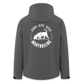 MANTRAILING Hundesport Suchhunde Hunde Hund - Recycelte Männer Softshell-Jacke von Stanley/Stella - Anthrazit - Hinten - AI Model Male 185 light (185cm)