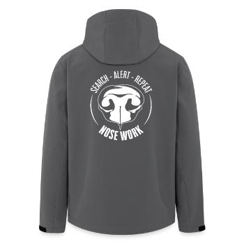 NOSE WORK Suchhund Nasenarbeit Hunde Hund - Recycelte Männer Softshell-Jacke von Stanley/Stella - Anthrazit - Hinten - AI Model Male 185 light (185cm)