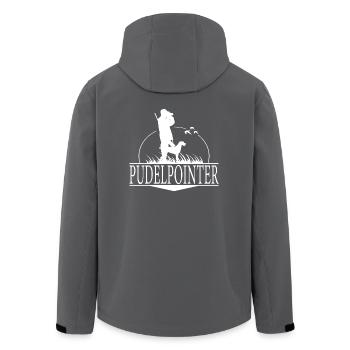 PUDELPOINTER Jagdhunde Jagd Jäger Wilsigns - Recycelte Männer Softshell-Jacke von Stanley/Stella - Anthrazit - Hinten - AI Model Male 185 light (185cm)
