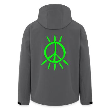 Peace Peacezeichen - Recycelte Männer Softshell-Jacke von Stanley/Stella - Anthrazit - Hinten - AI Model Male 185 light (185cm)