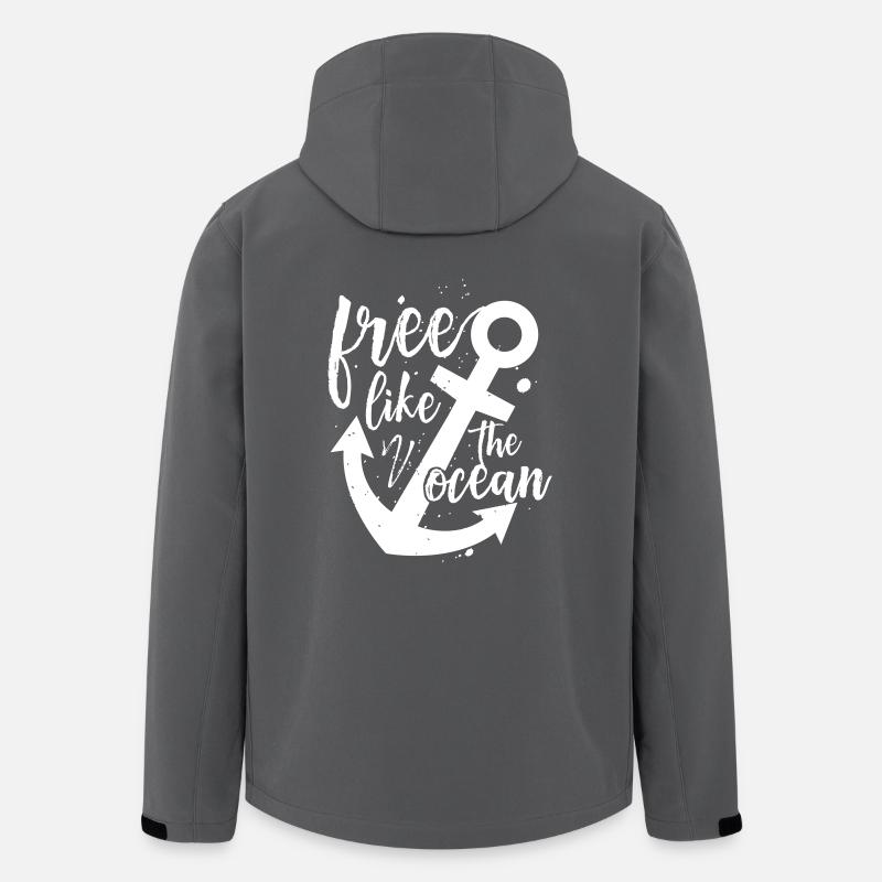 Libre comme l'océan - Veste softshell homme en polyester recyclé Stanley/Stella - charbon