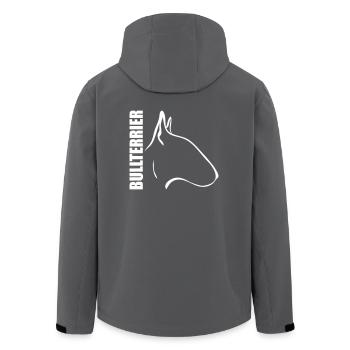 BULLTERRIER PROFIL Wilsigns - Recycelte Männer Softshell-Jacke von Stanley/Stella - Anthrazit - Hinten - AI Model Male 185 light (185cm)