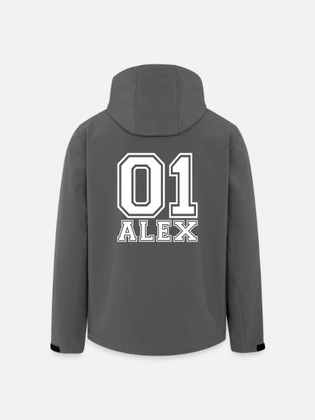 Alex - Name - Recycelte Männer Softshell-Jacke von Stanley/Stella - Anthrazit