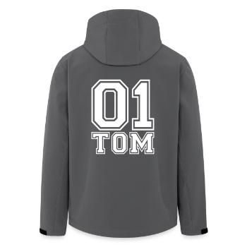 Tom - Name - Recycelte Männer Softshell-Jacke von Stanley/Stella - Anthrazit - Hinten - AI Model Male 185 light (185cm)