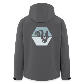 Stripe Hype - Recycelte Männer Softshell-Jacke von Stanley/Stella - Anthrazit - Hinten - AI Model Male 185 light (185cm)