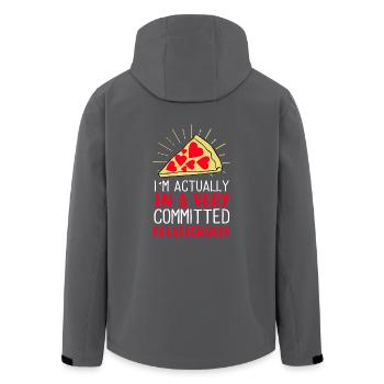 I´m actually in a very committed relationship - Recycelte Männer Softshell-Jacke von Stanley/Stella - Anthrazit - Hinten - AI Model Male 185 light (185cm)